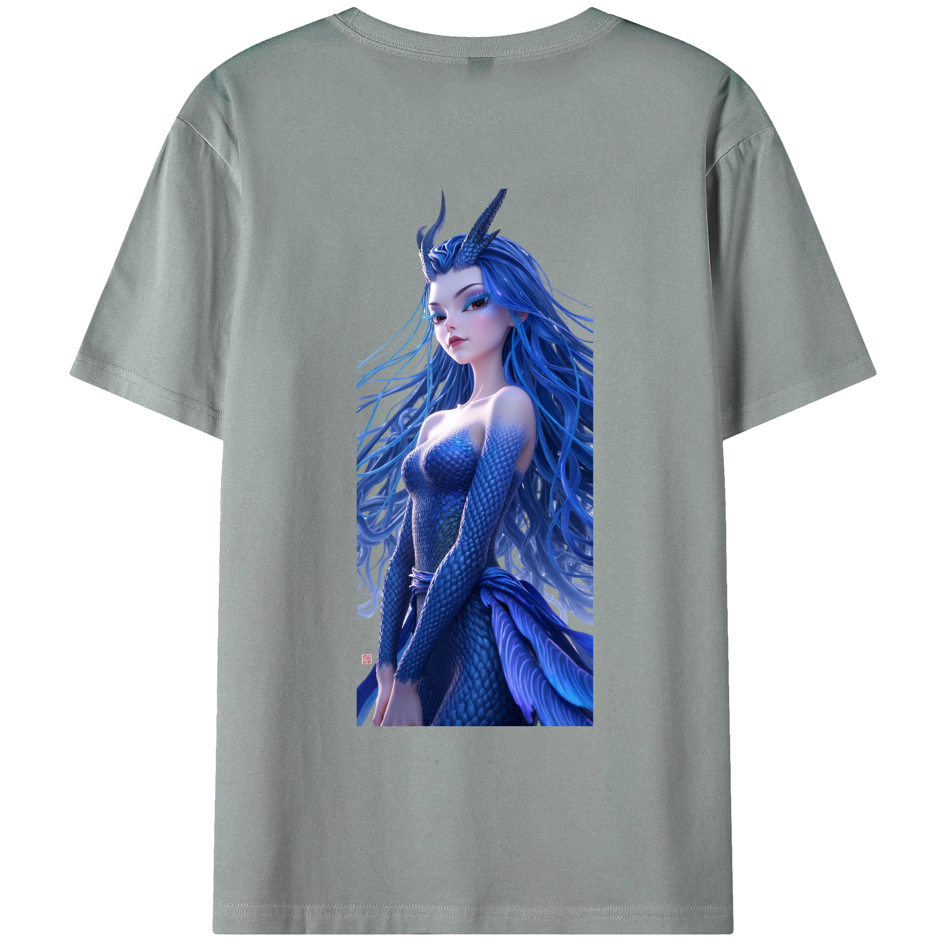 （画像用） Ne Zha 2 ナタ 魔童の大暴れ 綿100％ メンズ半袖Tシャツ（バックプリント） 通気性